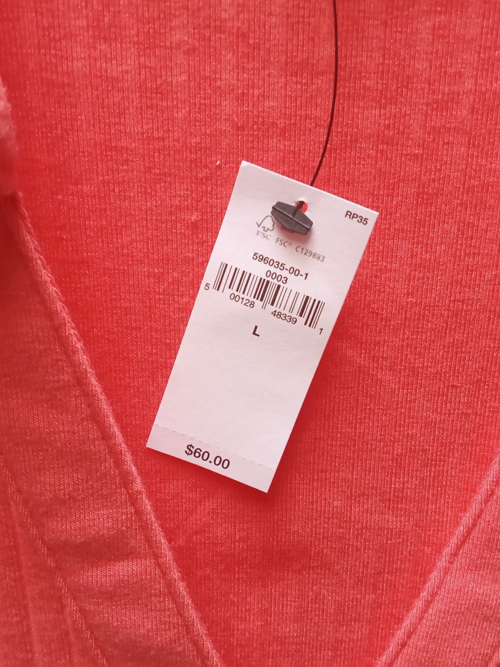 Banana Republic Coral Ribbed Button-Down Top - Picture 3 of 4